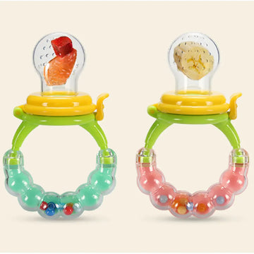 Baby Feeder Spoon nutritious fruits and vegetables bite bell ring consisting chew toy Baby Feeding spoon Nipple Soother Bottle