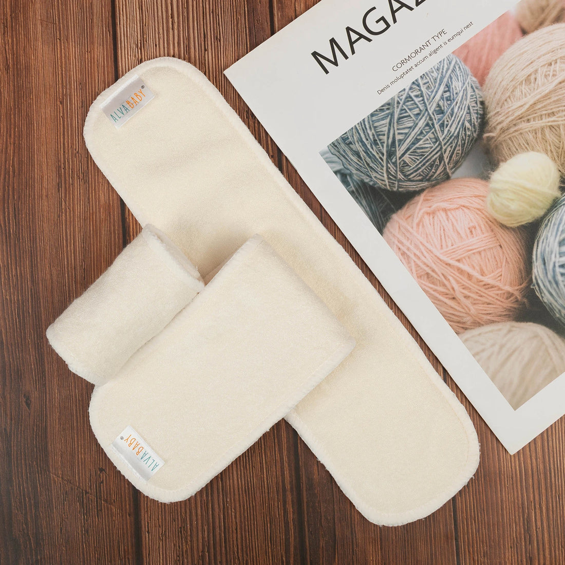 6pcs Newborn Bamboo Inserts ALVABABY Absorbent 4 layer Baby Newborn Diaper Insert Reusable Cloth Diaper Insert Newborn Size
