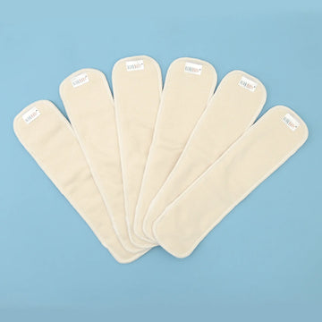 6pcs ALVABABY Newborn Hemp Insert Reusable Cloth Diaper Newborn Insert Washable 4 layers Hemp Diaper Insert Newborn Size