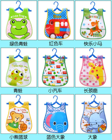 Cartoon Baby Bibs Waterproof Newborn Bandanas Feeding Baby Burp Cloths Girls Boys Saliva Towel Print Apron