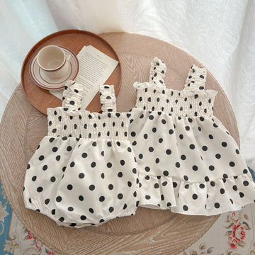 Summer baby halter Western wave point baby baby princess dress summer baby halter dress Onepiece Fashion Baby Clothing