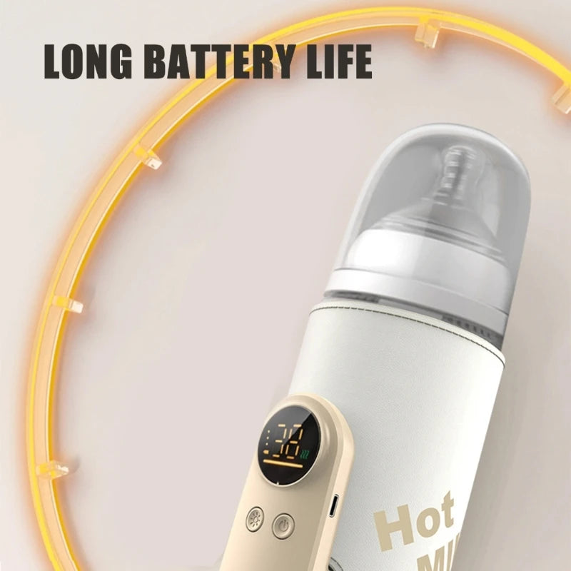 USB Multifunctional Baby Feeding Bottle Warmer Intelligent Constant Temperature Control Built-in High Capacity Battery
