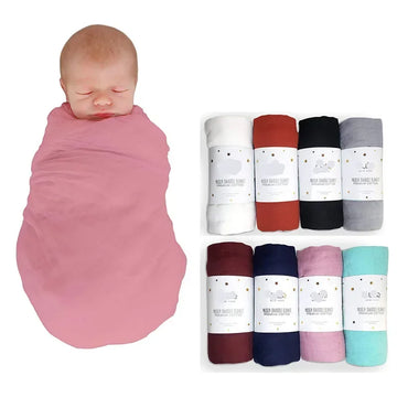 Baby Swaddling Bamboo Cotton Blanket Wrapped in Gauze Feeding Baby Swaddling Thin Blanket on Bed